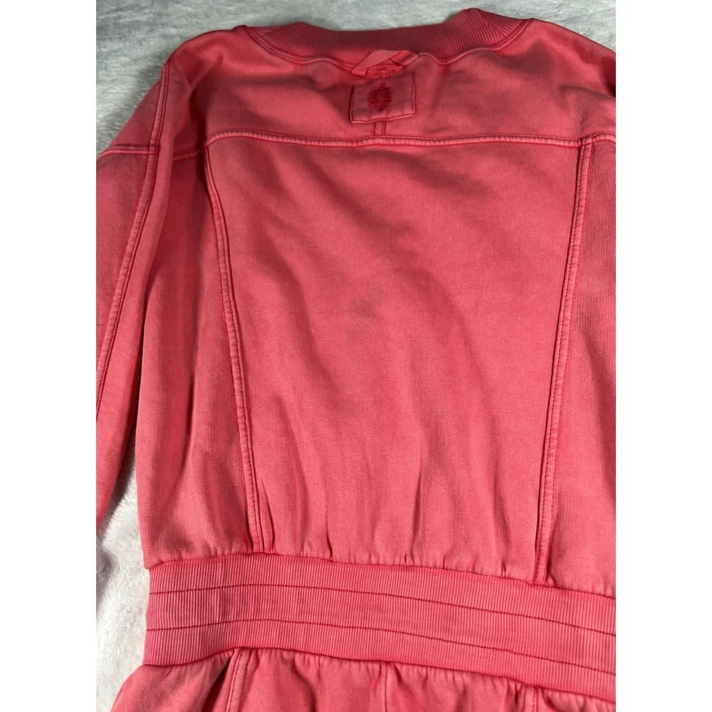 Free People Movement Long Sleeve V-Neck Intercept Romper NWT Small Pink - Picture 15 of 16